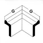 Diagram 1 of Arc Seal Style 2 Vertical 90 Corner