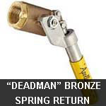 Deadman bronze Spring Return Ball Valves