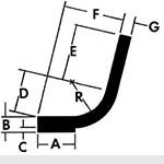 Diagram of L-Type Waterstop Seal rubber gate seals