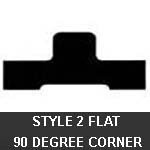 Center Dome Style 2 Flat 90 Degree Corner rubber gate seals