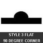 Center Dome Style 3 Flat 90 Degree Corner rubber gate seals