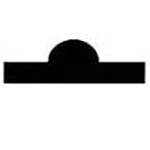 Center Dome Style 3 Transitional to a flat inside bulb 90 degree corner rubber gate seals