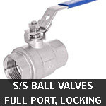 stainless steel ball valves full port, locking handle