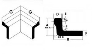 Arc Seal - Style 2 - Vertical 90 Degree Corner