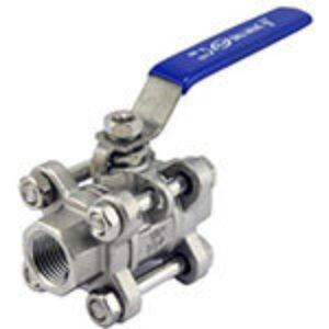 3 Piece Stainless Steel Ball Valves Socket Weld - NPT 1-1/2"