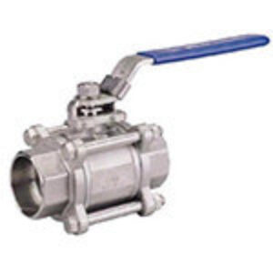 3 Piece Stainless Steel Ball Valves Socket Weld - 1-1/2"