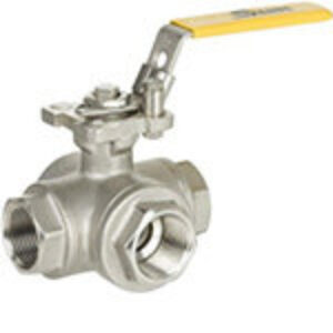 3 Way Stainless Steel L Flow Pattern