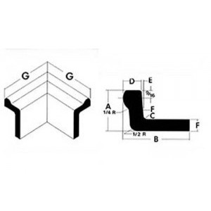 Arc Seal - Style 2 - Vertical 90 Degree Corner