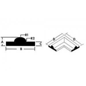 S3-F90DC-N1103-1-1/2" x 7-1/2" x 3/4" x 18" x 2-1/2" x 1/4"